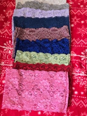Assorted Lace Bandana/ Headband  Set - Multi Color